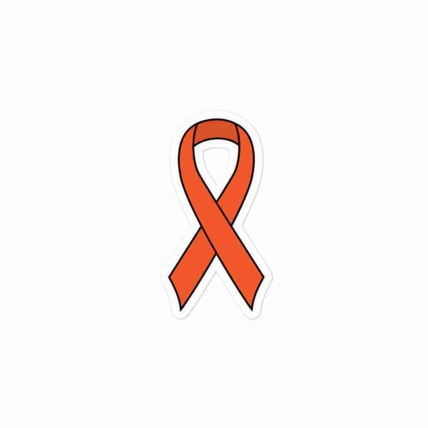 An orange awareness ribbon.