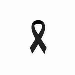 A black awareness ribbon.