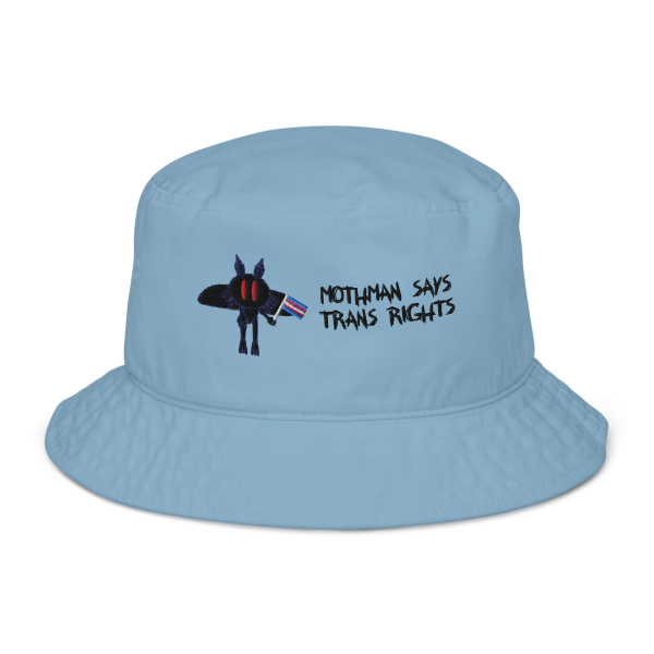 "Mothman Says Trans Rights" bucket hat - Image 2